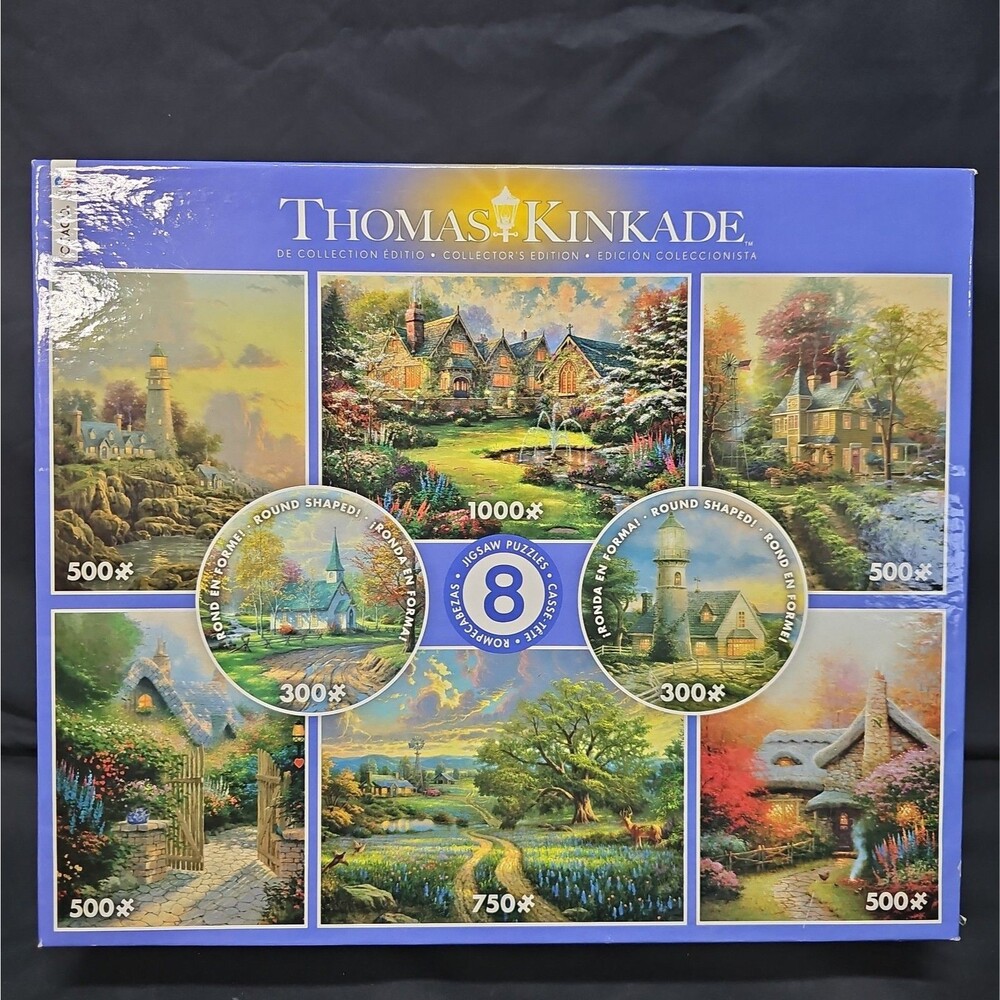 Puzzles 8 THOMAS KINKADE COLLECTORS EDITION CEACO JIGSAWS Complete